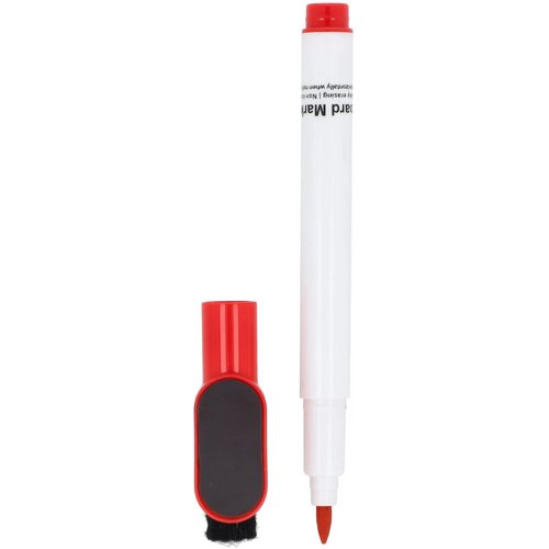 Whiteboardmarker met magneet en wisser rood