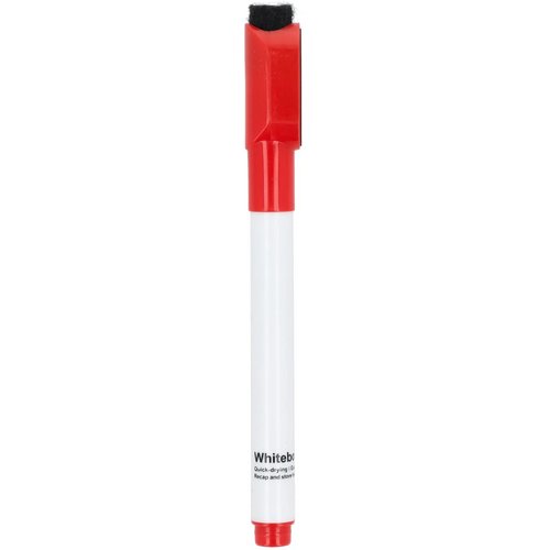 Whiteboardmarker met magneet en wisser rood