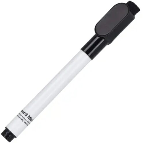 Whiteboardmarker met magneet en wisser zwart