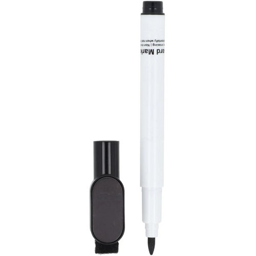 Whiteboardmarker met magneet en wisser zwart