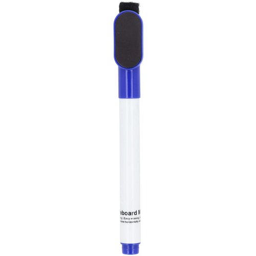 Whiteboardmarker met magneet en wisser blauw