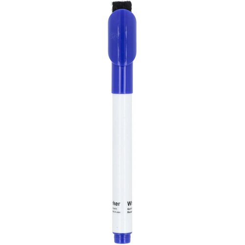 Whiteboardmarker met magneet en wisser blauw