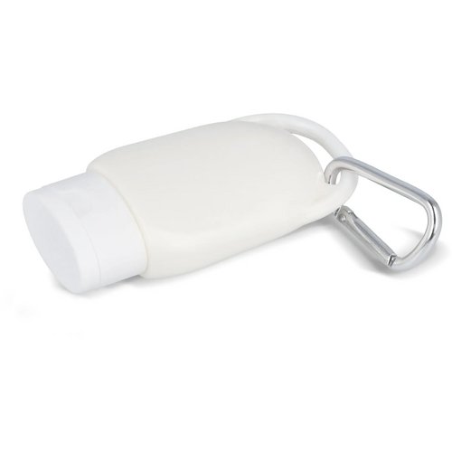 Zonnebrandlotion met Karabijnhaak SPF30 Gerecycled Materiaal wit