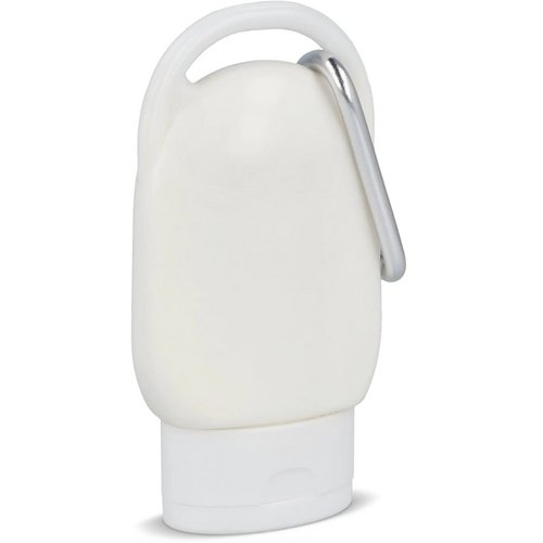Zonnebrandlotion met Karabijnhaak SPF30 Gerecycled Materiaal wit