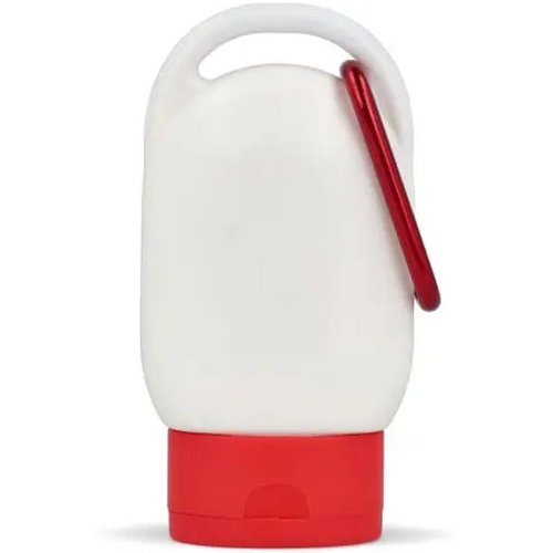 Zonnebrandlotion met Karabijnhaak SPF30 Gerecycled Materiaal rood
