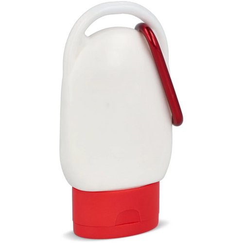Zonnebrandlotion met Karabijnhaak SPF30 Gerecycled Materiaal rood
