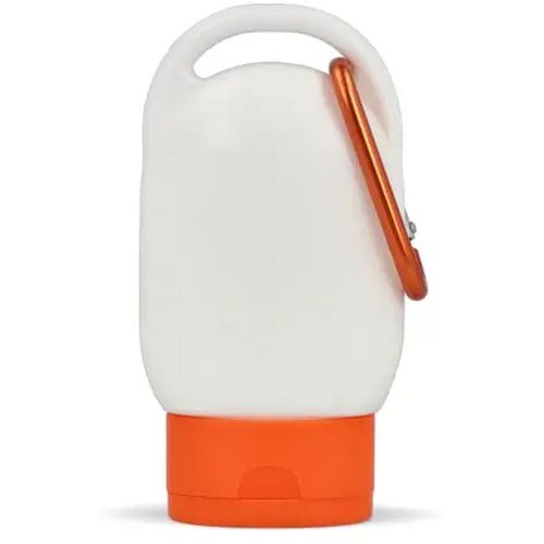 Zonnebrandlotion met Karabijnhaak SPF30 Gerecycled Materiaal oranje