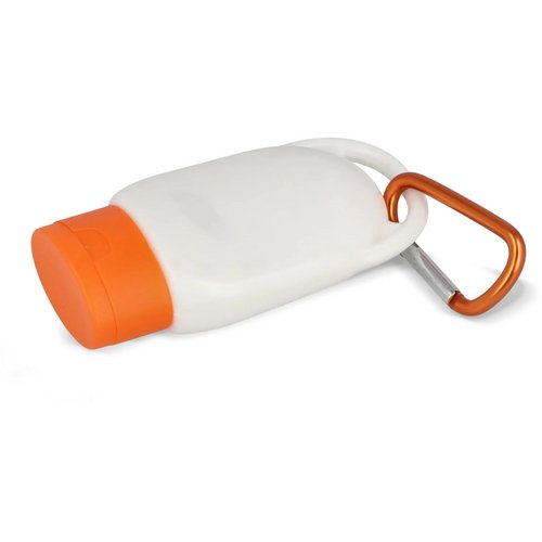 Zonnebrandlotion met Karabijnhaak SPF30 Gerecycled Materiaal oranje
