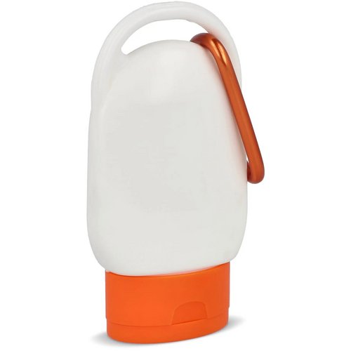 Zonnebrandlotion met Karabijnhaak SPF30 Gerecycled Materiaal oranje