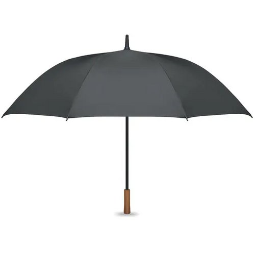 27" auto paraplu houten greep Rayna steengrijs