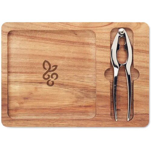 Acacia noten kraker set Nutplate hout
