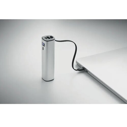 Powerbank 5000mah pd 20w Powertube mat zilver