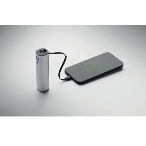 Powerbank 5000mah pd 20w Powertube mat zilver