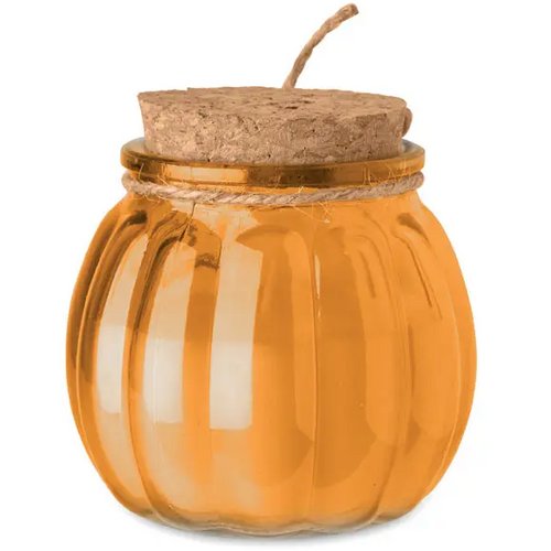 Vanille plantaardige waskaars Pumkin oranje