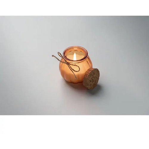 Vanille plantaardige waskaars Pumkin oranje