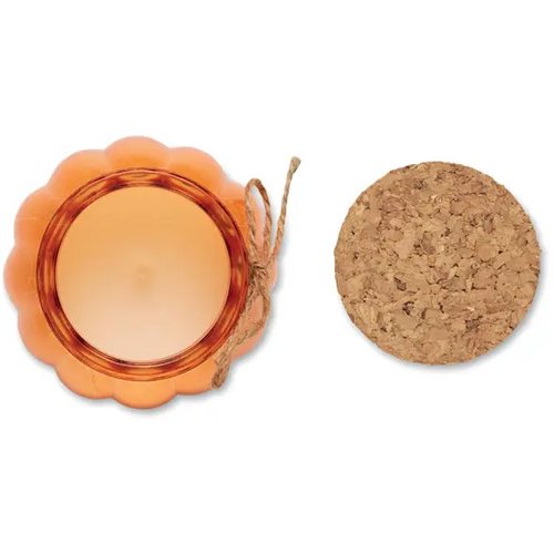 Vanille plantaardige waskaars Pumkin oranje
