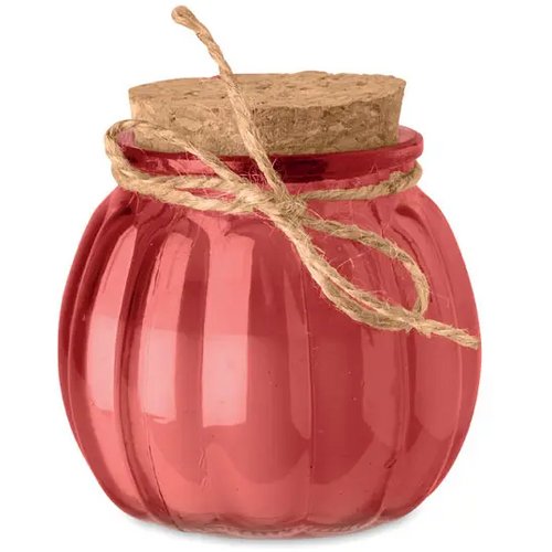 Vanille plantaardige waskaars Pumkin rood