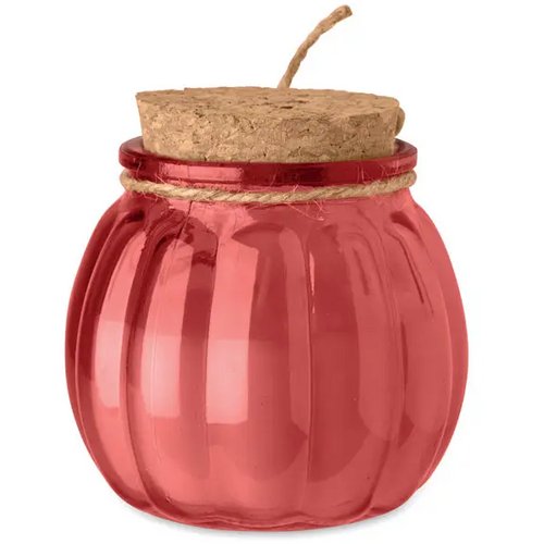 Vanille plantaardige waskaars Pumkin rood
