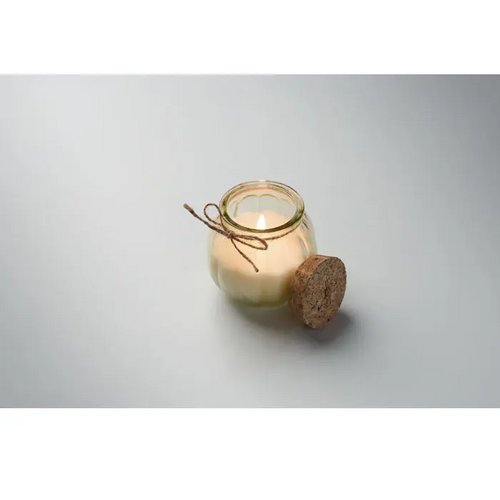 Vanille plantaardige waskaars Pumkin beige