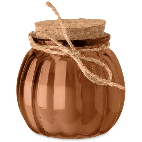 Vanille plantaardige waskaars Pumkin bruin