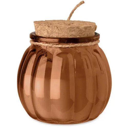 Vanille plantaardige waskaars Pumkin bruin