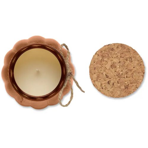 Vanille plantaardige waskaars Pumkin bruin