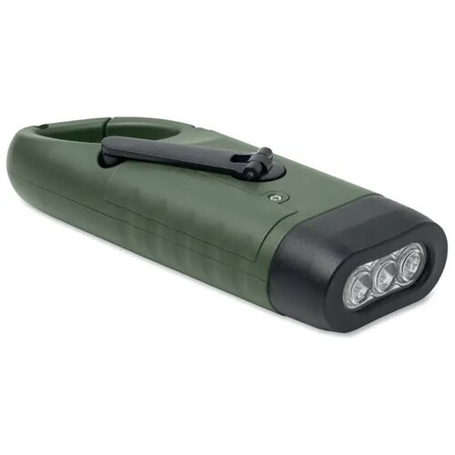 Zonnezaklamp met dynamo Cranch donker marinegroen