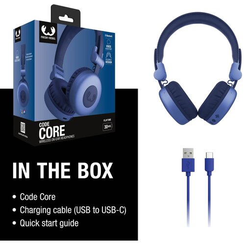 3HP1000 I Fresh 'n Rebel Code Core Draadloze on-ear koptelefoon blauw