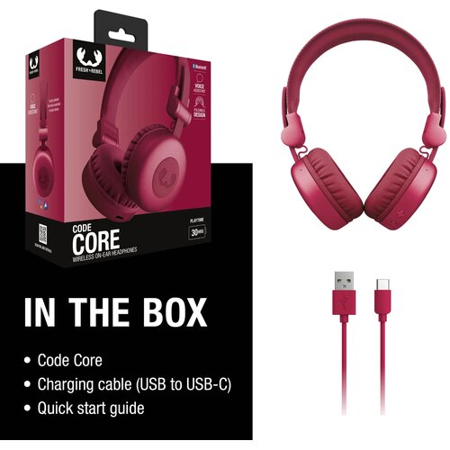3HP1000 I Fresh 'n Rebel Code Core Draadloze on-ear koptelefoon rood