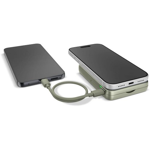 Fresh 'n Rebel Draadloze Powerbank 10000mAh Geschikt voor MagSafe dried green