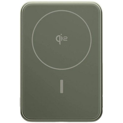 Fresh 'n Rebel Draadloze Powerbank 10000mAh Geschikt voor MagSafe dried green