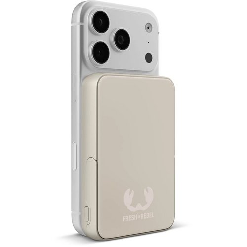 Fresh 'n Rebel Draadloze Powerbank 10000mAh Geschikt voor MagSafe beige