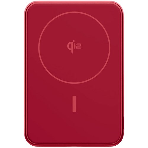 Fresh 'n Rebel Draadloze Powerbank 10000mAh Geschikt voor MagSafe rood