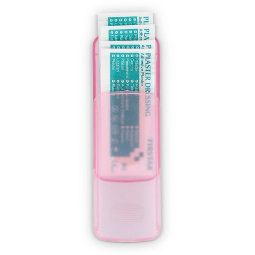 Pleistersdoosje met 5 PE-pleisters Roze